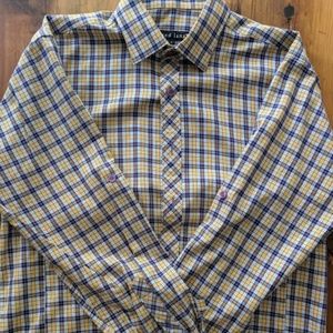Mens collared button shirt checkered/plaid
